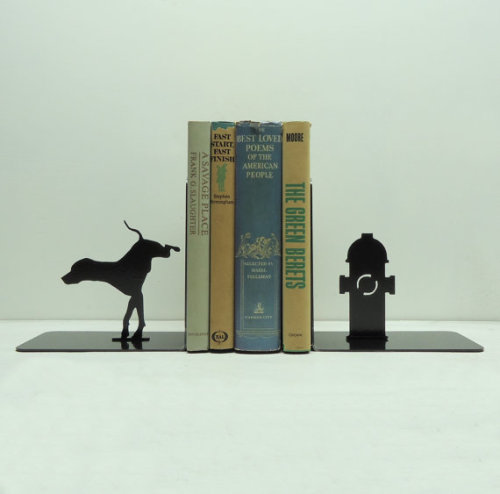 fuckyeahbookarts:Awesome Hand-crafted Bookends by KnobCreekMetalArts
