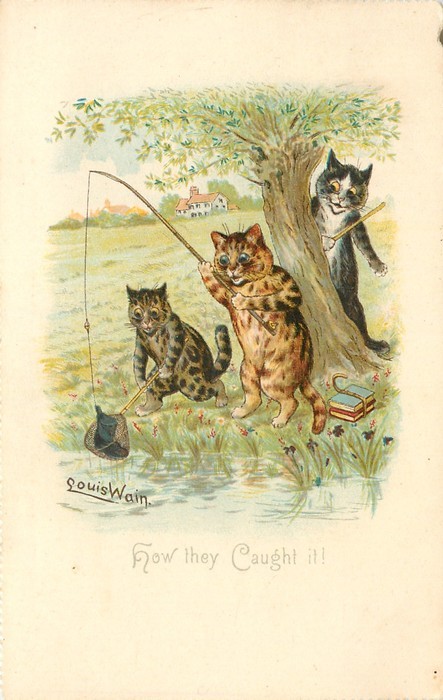 bunny-realness:  how they caught it! louis wain