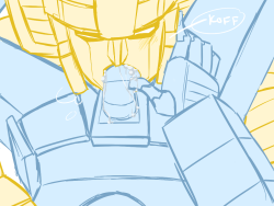 robotsdoingfancypirouettes-deac:  Sunstreaker giving Mirage a blowjob??? Challenge by my friend HK and fiance NSFW 