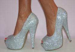 You look so pretty in your new glitter heels,