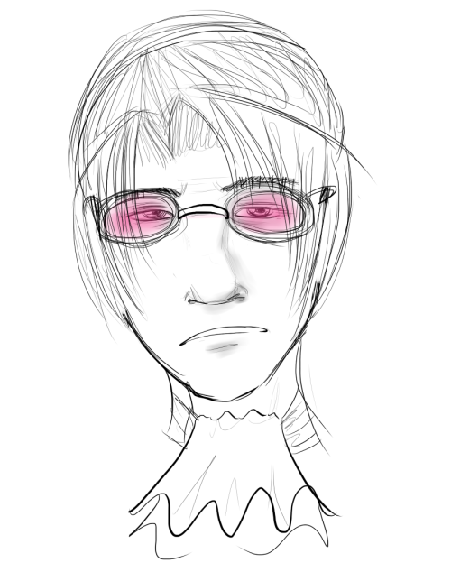 look I did a really fast drawing of Miles in those glasses are you happy