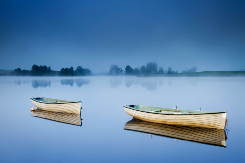 ninbra:  Blue Hour in Port of Menteith, Scotland.                 