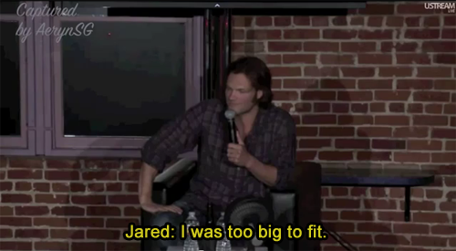 saintcheshire:In which Jared Padalecki is too big to fit inside the Tardis. [x]Apparently ‘big