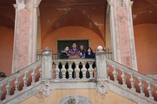 Ventimiglia, Italy.  In Ventimiglia old town with (from left to right) Camille [France] my flatmate,