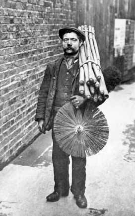 A London chimney sweep from the early 1900s.