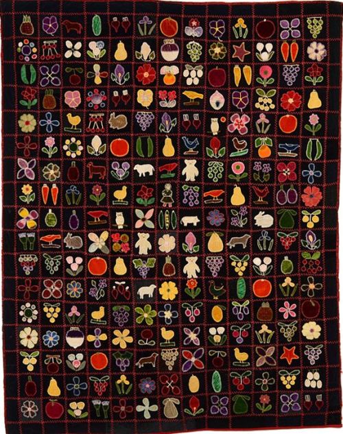 muirgilsdream:Antique velvet quilt.