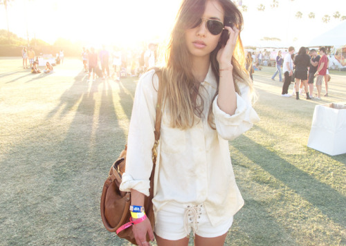 what-do-i-wear:silk barely visible paisley blouse and One Teaspoon lace-up shorts with a Deadly Poni