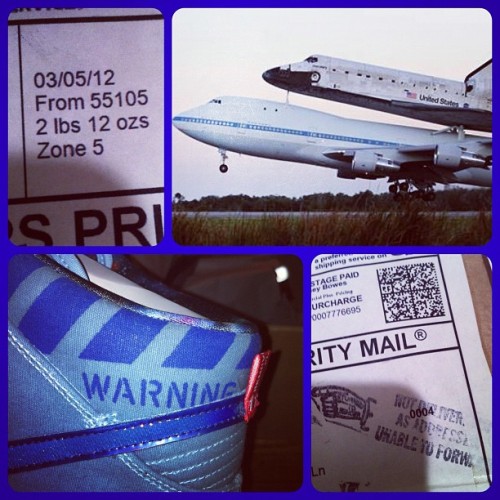 It only took about a month and a half to get my package…came the same day as the #shuttle #discovery #galaxy #dunks #sneakerholics #todayskicks #solesociety (Taken with instagram)