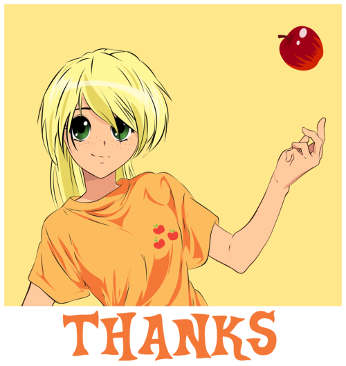 fanmlp:  Applejack and 1000 watchers. by ~UP1TER 