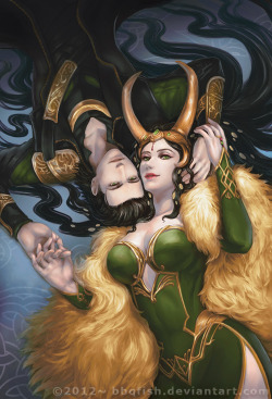 bbqfish:  Loki and Lady Loki, I call it “the sinister trap made for Thor”. XD 