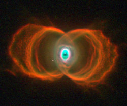 mini-space-alien:  into-theuniverse:  MyCn18: An Hourglass Planetary Nebula  i want to leave 