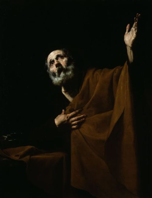 brazenswing:  Jusepe de Ribera: Penitent Saint Peter, 1628. 
