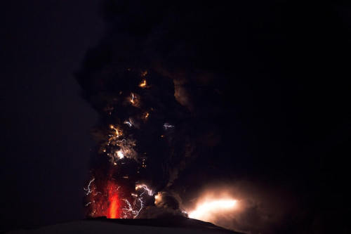   The icelandic volcano “Eyjafjallajokull”  Sometimes I like to think “Eyjafjallajokull” is Icelandic for “Fuck you guys, I’m a volcano”  chidori vs lava monster 