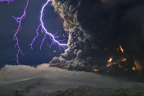   The icelandic volcano “Eyjafjallajokull”  Sometimes I like to think “Eyjafjallajokull” is Icelandic for “Fuck you guys, I’m a volcano”  chidori vs lava monster 