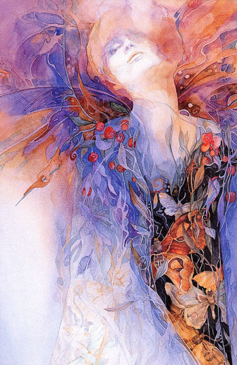  Helena Nelson Reed  Watercolor and butterflies…LOVE adult photos