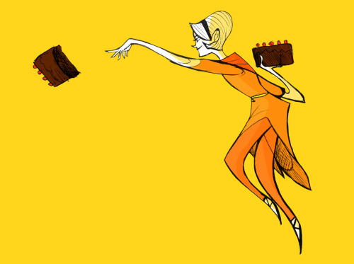 kilogramrose: Anonymous asked me for “Rose throwing cakes” so ok