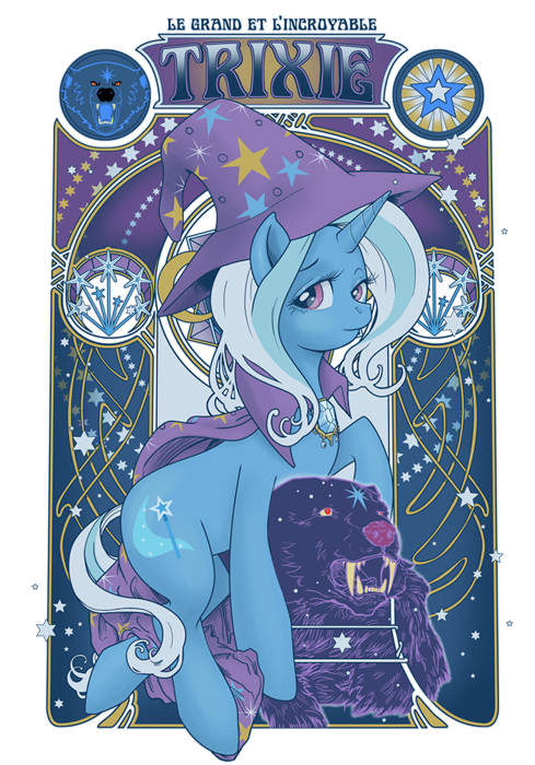 Yay! I’d been waiting for this. So awesome… As are all of Hezaa’s Nouveau pony pieces <3