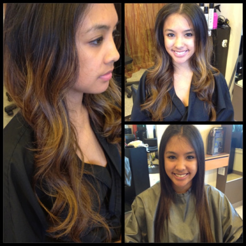 Porn cutzbycharesse:  TRACY. balayage   trim (Left photos