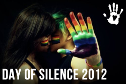 loveincolororg:  April 20, 2012 marks the annual Day of Silence in order to generate awareness for LGBTQ bullying and discrimination. Supporters take a 24 hour vow of silence in order to represent the silenced voices of LGBTQ people around the world.