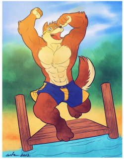 pandragonwolf:  Wuffles Long Vacation - by