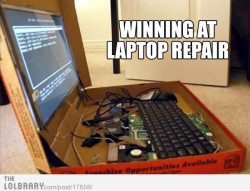 ittfunnyassshit:  How to fix a laptop Follow