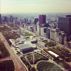 View from the 50th flr of the Blue Cross Blue Shield building. #mycity  (Taken with instagram)