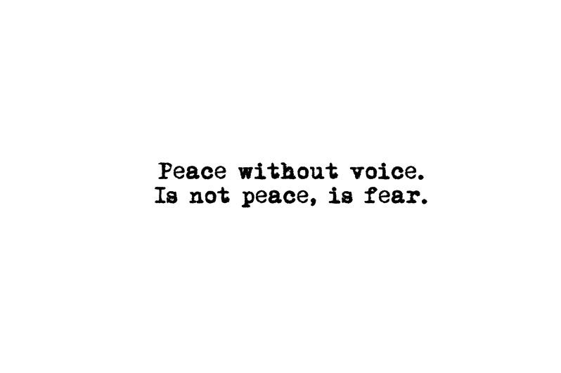 wagnerrios:  “ℙeace without voice…” 