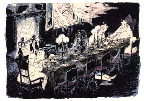 novocainelipstick:  Disney’s Haunted Mansion art and sketches by Marc Davis (1969)
