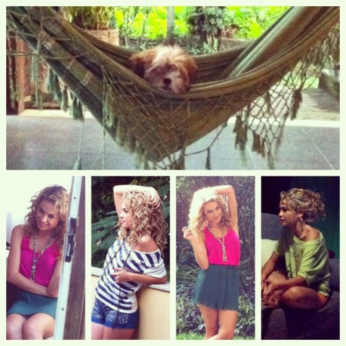 prasempredoarthuraguiar:  Lua Blanco na sessão de fotos e o Freddie admirando a beleza da mamãe *-* 