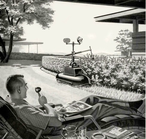 Future Lawn Service c. 1960sDetail from advert by Americas Independent Electric Light and Power Comp