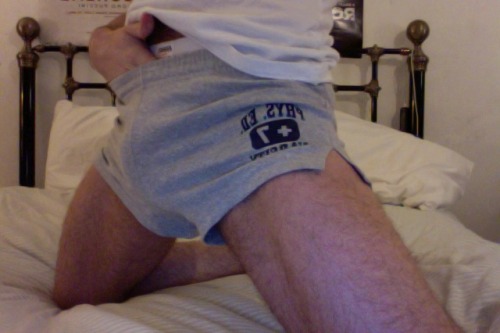 fucksleepfuck:  fuckyeahjockstraps:  arsludicra:  So I got some tiny shorts. Not really appropriate gym wear, so I played spot the jock. ;)  This gorgeous man and his gorgeous ass should wear jockstraps and short shorts year round. Unf.  I love when the