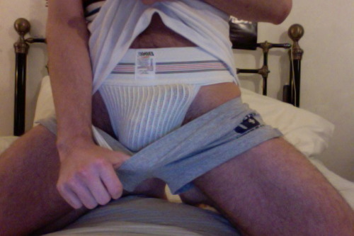 fucksleepfuck:  fuckyeahjockstraps:  arsludicra:  So I got some tiny shorts. Not really appropriate gym wear, so I played spot the jock. ;)  This gorgeous man and his gorgeous ass should wear jockstraps and short shorts year round. Unf.  I love when the