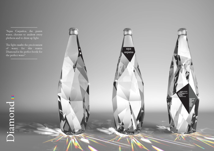 prosthetic knowledge  Diamond Polygon mineral-water packaging design