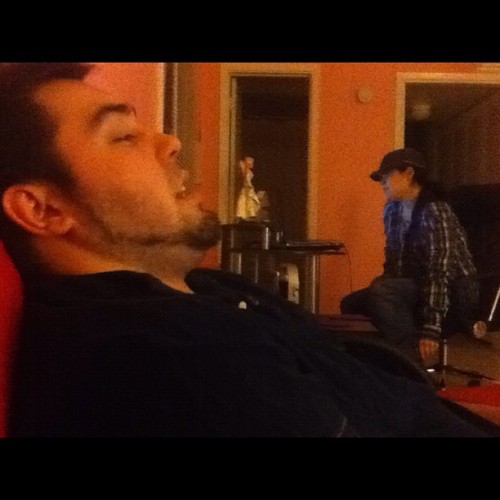 With the niggas in da crib 💻📺🏠 (Taken with instagram)