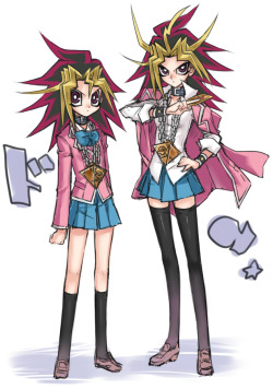 geromytime:  galiko:  vanillavalerian:  archejoiyo:  el-sr-m:   Rule 63: For every given male character, there is a female version of that character     Female Joey actually looks amazing?????????  Oh my god these are so cute. They look better as females