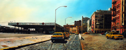 Hoboken Path Station (Cabs and Pigeons)
(Colección privada) Museo Historico de Hoboken New Jersey
Dimensiones: 50x177 cm