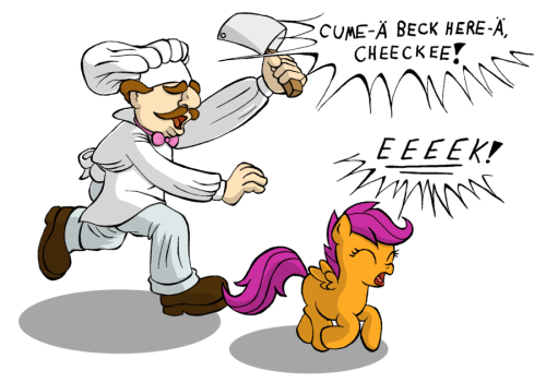 royalcanterlotvoice:  CheekeeScoot by *IamAllyBallyBee 