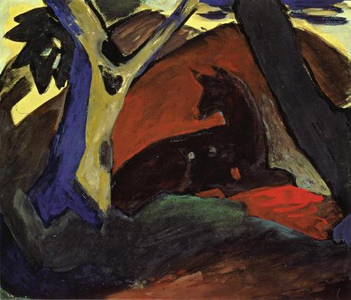 Crouching Deer, 1911Franz Marc