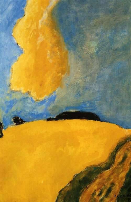 yama-bato:  Józef Czapski Yellow cloud ( Chmura -1982 ) More: http://zeszytyliterackie.pl/czapski/