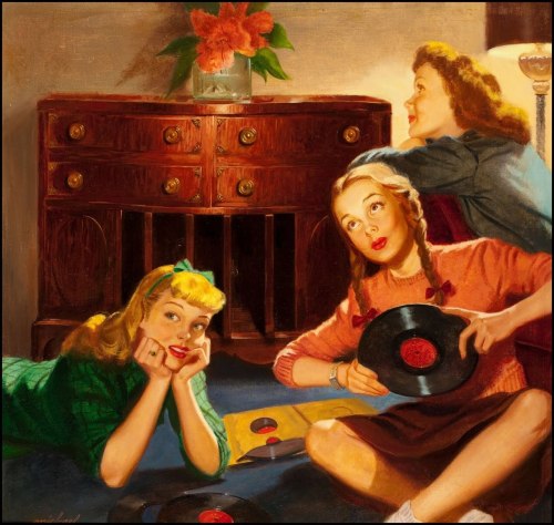 vitazur:  Record Party, Magnavox Corporation Ad, c.1948. 