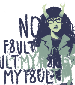 sermna:  I always thought it was kind of neat how Vriska alternates between shoving the blame onto her victims (usually for being ‘too weak’), and taking it all herself, even going so far as to chastise anyone that says it wasn’t her fault. 