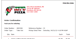 ihopericksantorum:  So I ordered online from Jet’s Pizza today and on the confirmation page, it read “Fuck you for ordering.” Here’s an e-mail confirmation, too.Lol wat.  