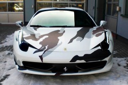 johnny-escobar:  Snow Camo Ferrari 458 