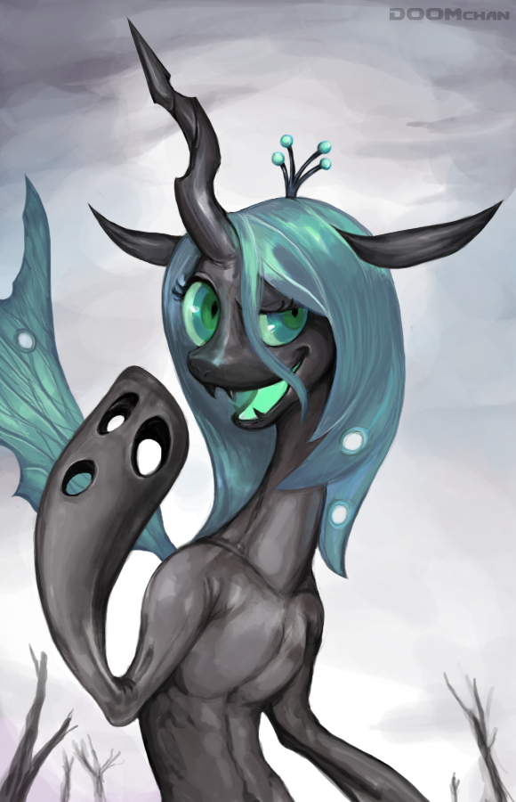 doomchan:  a quick pic of Chrysalis  So awesome. First pic this morning *just got