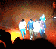 One Direction doing the Box Step during Harry’s solo in What Makes You Beautiful, Wellington 2