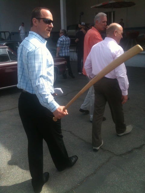 ghettofabulicious:  “Chris Meloni brought a baseball bat to set today. I’m scared.” -Devon Bostick, 