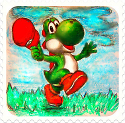 gamefreaksnz:  running dragon Yoshi - artwork