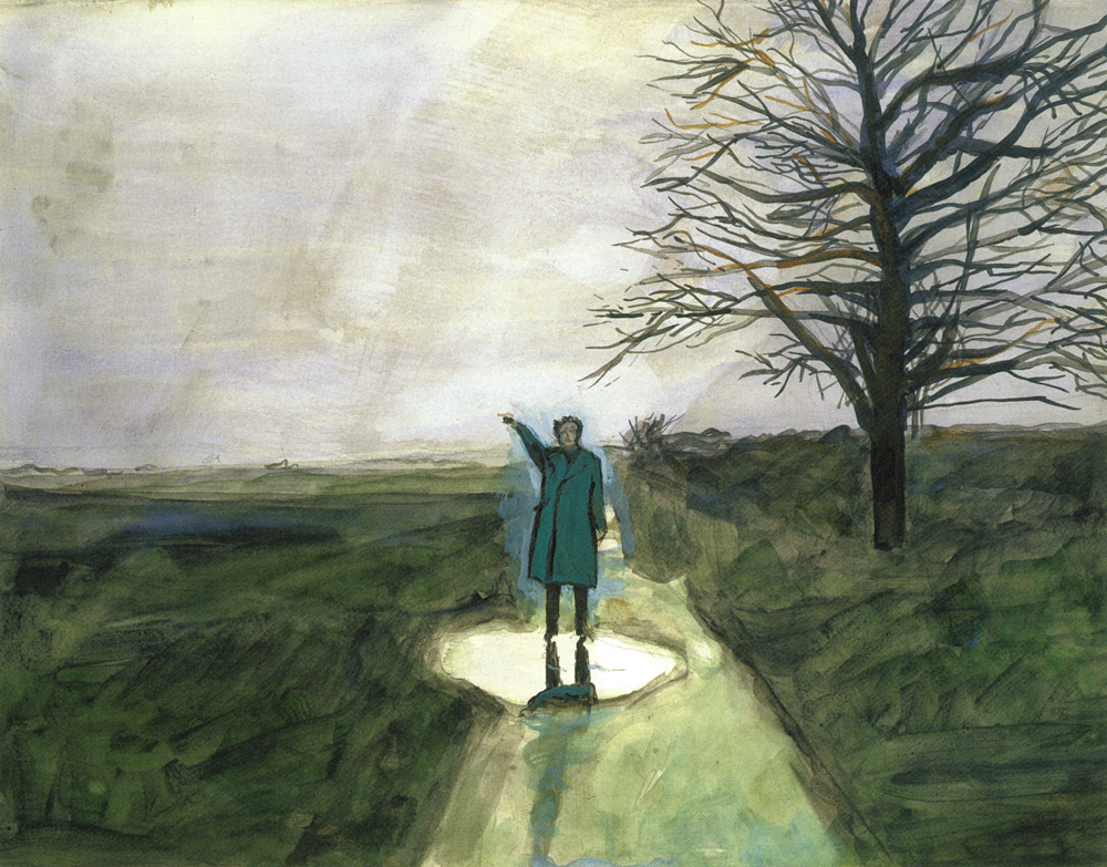 artaddictsanonymous:  Anselm Kiefer, Untitled, 1969  mamma mi insegnò che gli specchi