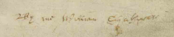  The last will and testament of “Wllm Shackspeare of Stratford upon Avon in the countie of warr [Warwickshire] gent”, signed by same. Shakespeare died on the 23rd of April, 1616; he caught a fever after attending a “merry party” held by his friend