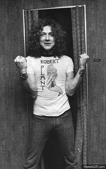 Classic Rock's Classic Robert Plant in a Robert Plant t-shirt